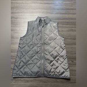 Mud Pie Gray Quilted Vest Size Small (4-6)